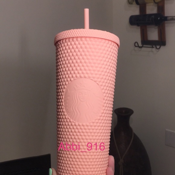 starbucks matte pink studded tumbler 2020